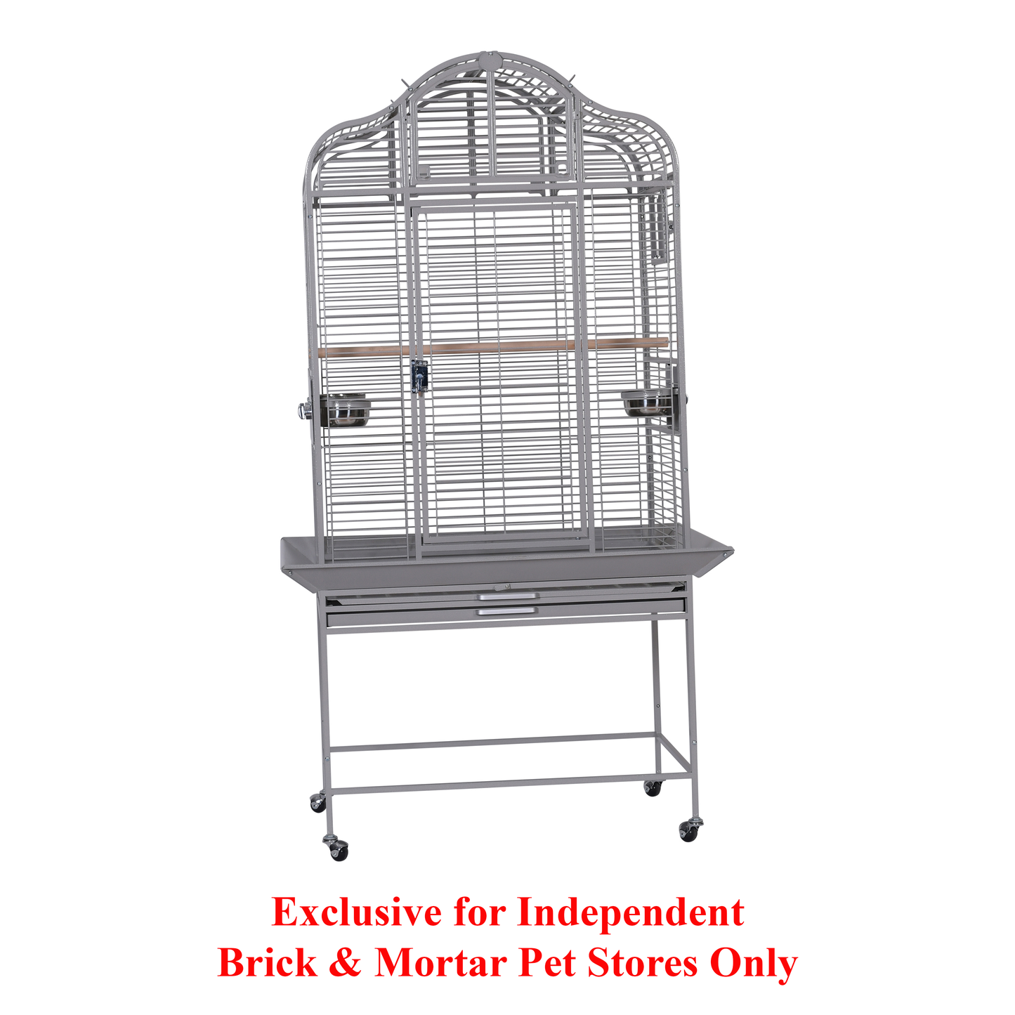 A & E Cages Majestic Parrot Cage Platinum Medium, 32In X 23In X 67 in 644472014525