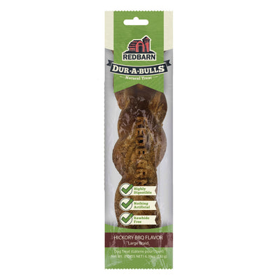 Redbarn Pet Products Dur-A-Bulls Braid Hickory BBQ 20Ct, Large 785184011027