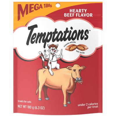 Temptations Classics Crunchy & Soft Adult Cat Treats Hearty Beef 6.3oz