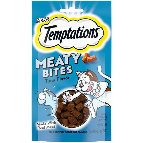 Temptations Meaty Bites Tuna Flavor Pouch 1.5 oz - Cat