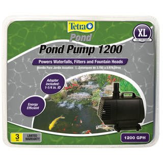 Tetra Water Garden Pump 1200 for Waterfalls Filters and Fountain Heads Black GPH - Pond