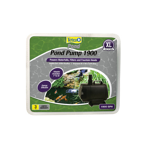 Tetra Water Garden Pump 1900 for Waterfalls Filters and Fountain Heads Black GPH - Pond