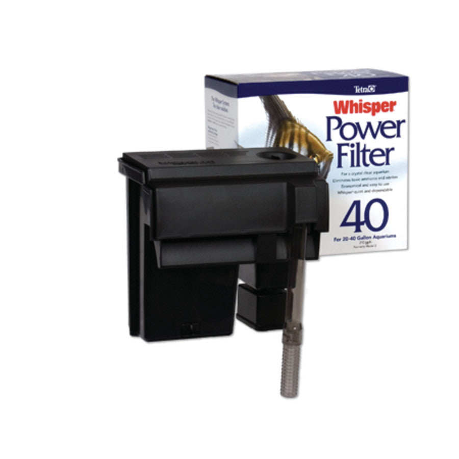 Tetra Whisper PF 40 Power Filter Black 210 GPH - Aquarium