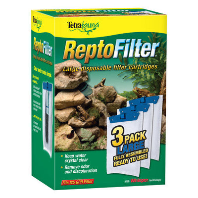 TetraFauna ReptoFilter Disposable Filter Cartridges 3pk LG - Reptile
