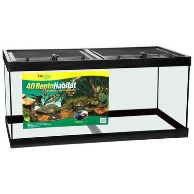 TetraFauna ReptoHabitat Reptile Tank Black Clear 36 in x 18 40 gal