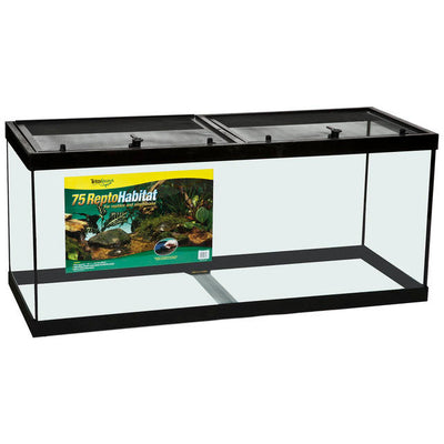 TetraFauna ReptoHabitat Reptile Tank Black, Clear 48 in x 18 in 75 gal