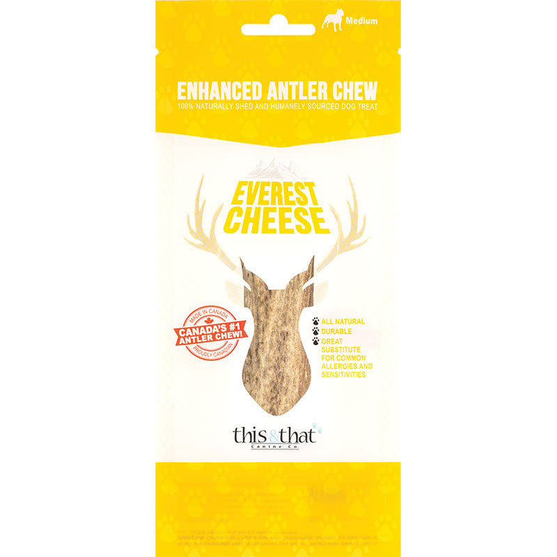 This & That Dog Enhanced Antler Chew Everest Cheese Small 602573117286
