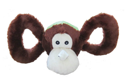 Jolly Pet Tug-a-Mals Monkey Dog Toy Brown X-Large, 6 in 788169035100