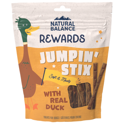 Natural Balance Pet Foods Rewards Jumpin' Stix Soft & Meaty Dog Treats Duck 4 oz 723633014731