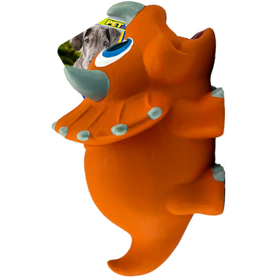Petsport USA NaturFlex Dinosaur Latex Dog Toy Triceratops 8 in, Large 713080180950