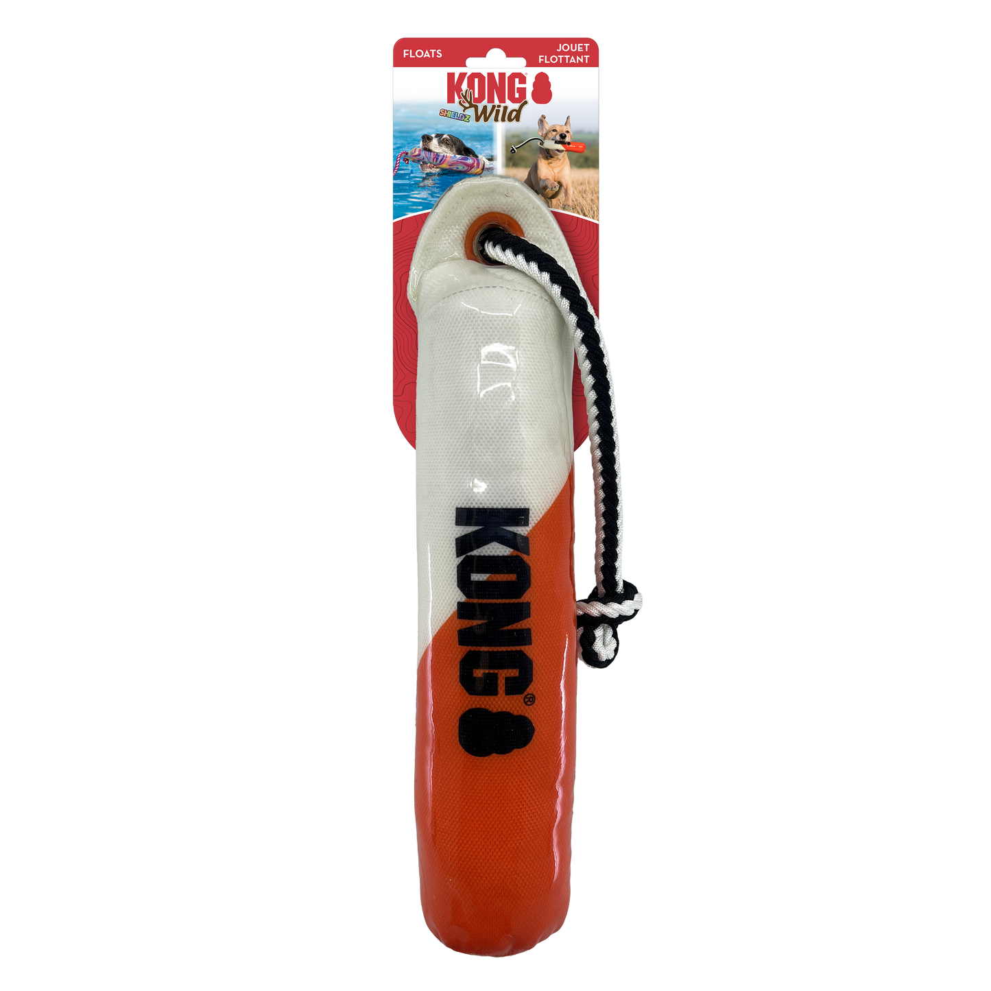 KONG Wild Shieldz Dog Training Dummy Orange & White Medium/Large 035585523255