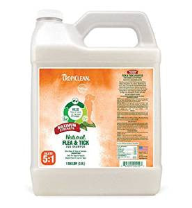 TropiClean Natural Flea and Tick Shampoo Maximum Strength Gallon 1GAL {L - 1}451214 - Dog