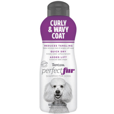 TropiClean PerfectFur Curly & Wavy Coat Shampoo for Dogs 16oz - Dog