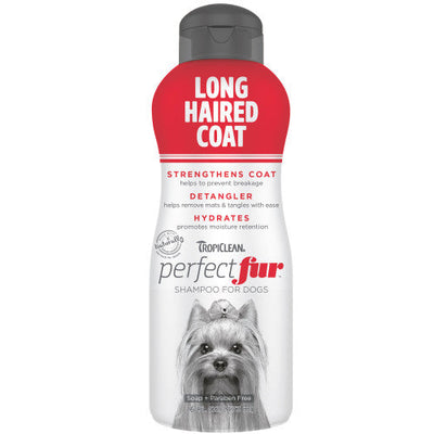 TropiClean PerfectFur Long Haired Coat Shampoo for Dogs 16oz - Dog