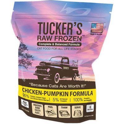 Tucker’s Raw Frozen Chicken & Pumpkin Food for Cats 24 - oz - Cat