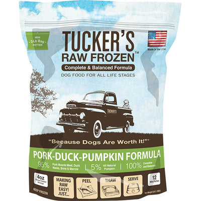 Tuckers Dog Frozen Complete Balance Pork & Duck 3lb 072635110201