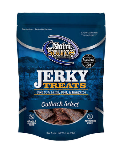 Tuffy's Nutri Source Outback Select Jerky Treats 4oz C=8 {L+1x} 131266 073893285267