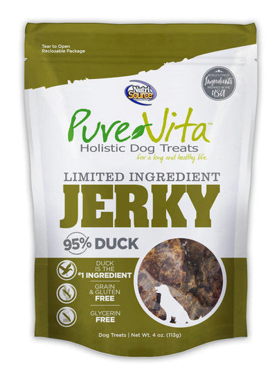 Tuffy’s Pure Vita Duck Jerky Treats 4oz C=8 {L + 1x} 131270 - Dog