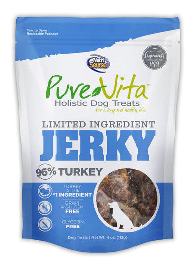 Tuffy’s Pure Vita Turkey Jerky Treats 4oz C=8 {L + 1x} 131271 - Dog