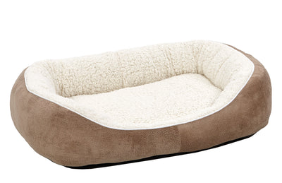 MidWest Homes for Pets Deluxe Tulip Dog Bed Taupe 30 in 027773019176