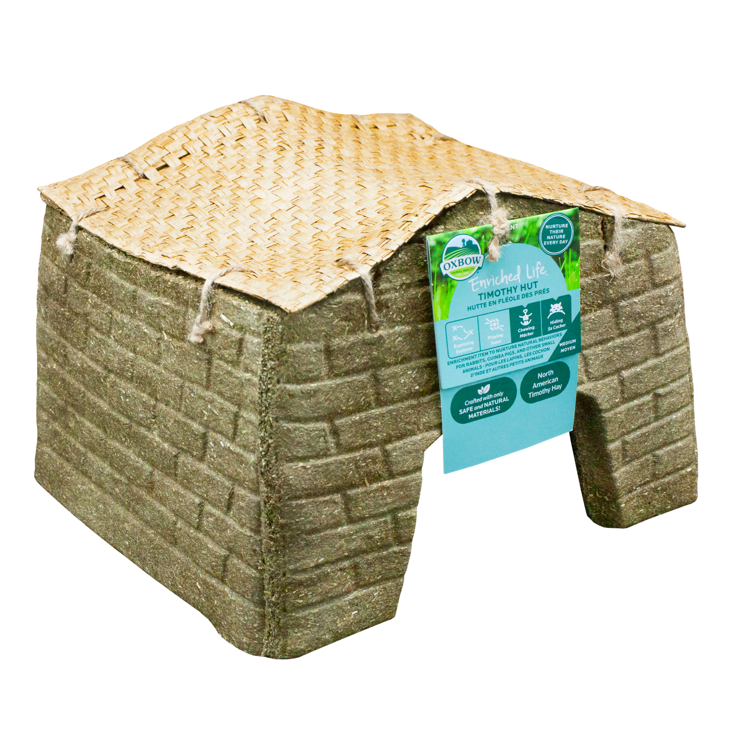 Oxbow Animal Health Enriched Life Small Animal Timothy Hut Tan Medium 744845967912