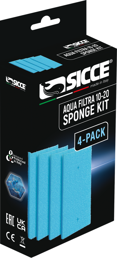 Sicce Aqua Filtra Sponge Kit 10-20 gal, 2 pk 8011469979471