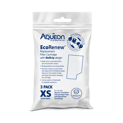 Aqueon EcoRenew Replacement Filter Cartridges Extra Small, 3-pk 015905002509