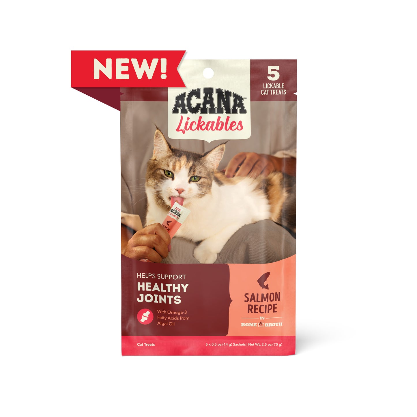 Acana Lickables Cat Treats Healthy Joints Salmon 2.5 oz, 5 pk 064992725730