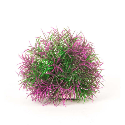 Aquatop Ball Aquarium Plant with Weighted Base Purple, Green 5 in 819603015973