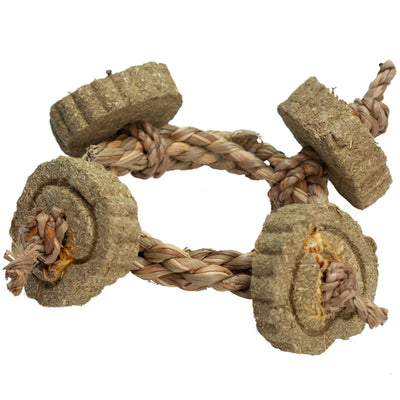 A & E Cages Nibbles 4 Way Circle Rope Hay Small Animal Chew 644472014235