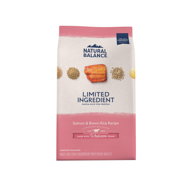 Natural Balance Pet Foods Limited Ingredient Dry Dog Food Salmon & Brown Rice 24 lb 723633014458