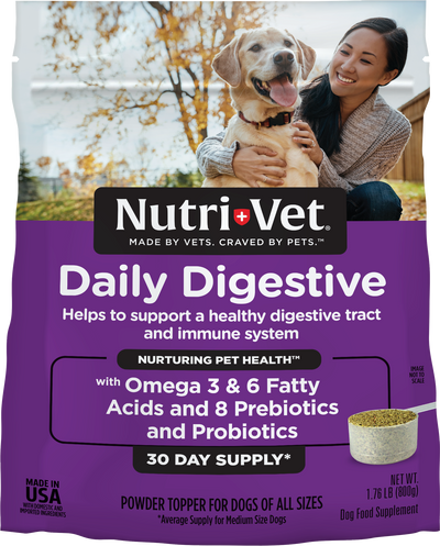 Nutri-Vet Daily Digestive Powder Topper Dog Supplement 1.76 lb 669125001868