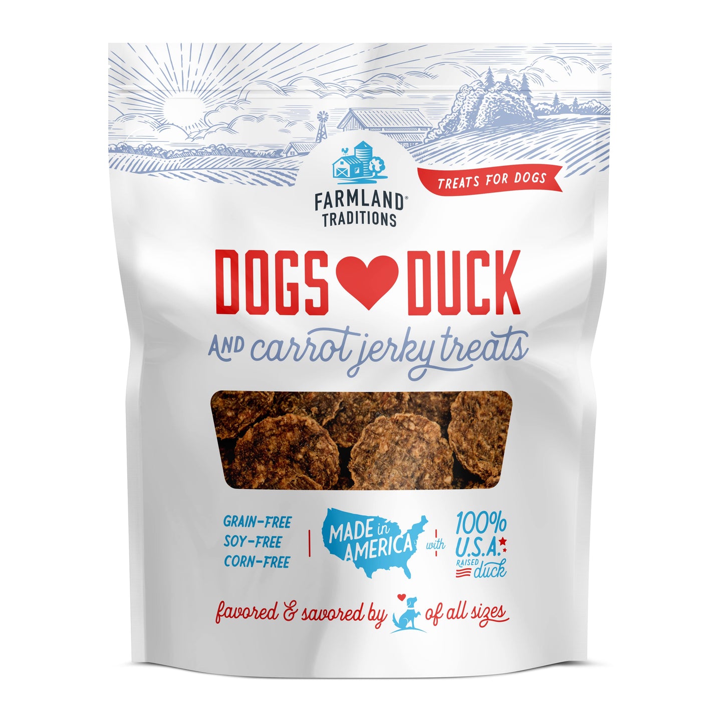 Farmland Traditions Dogs Love Duck & Carrot Dog Treats 40 oz 884713000720