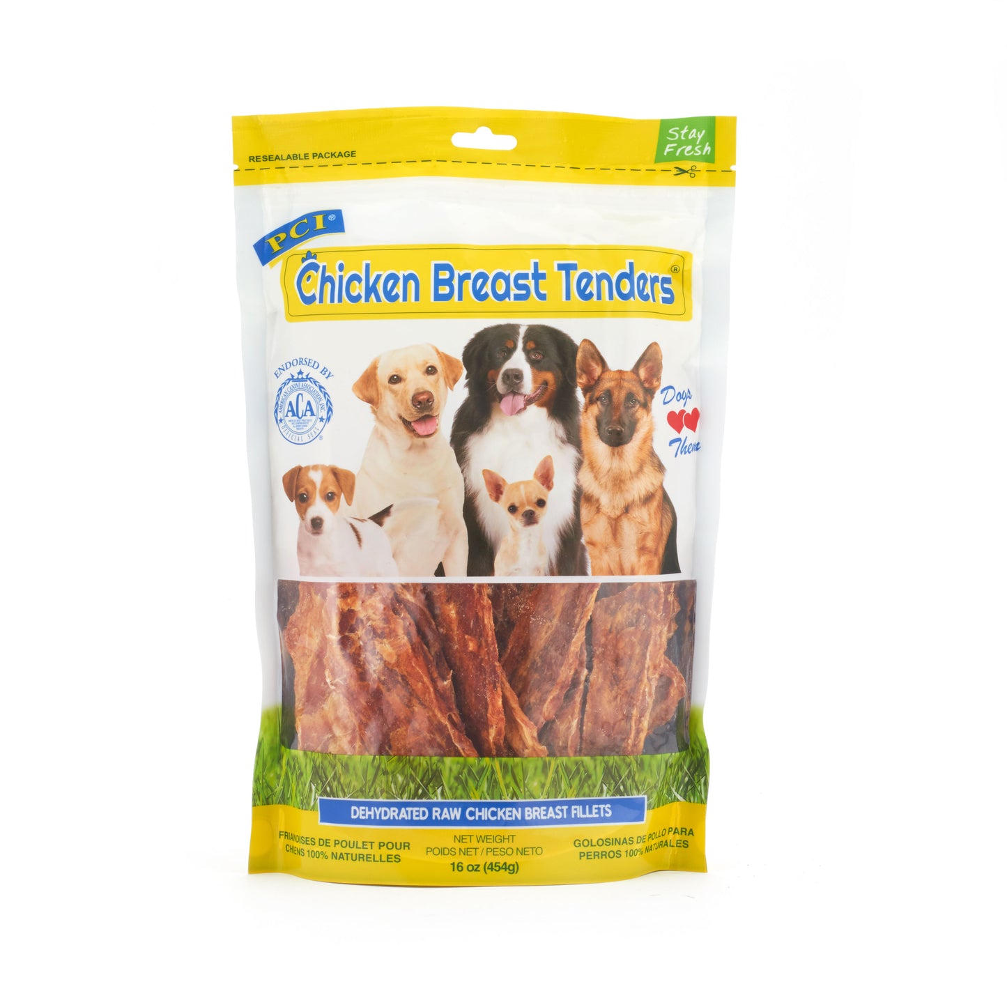Pet Center Chicken Breast Tenders Dog Treat Bag 16 oz 727348880162