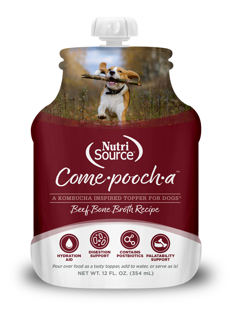 NutriSource Come-Pooch-A Broth Food Topper Beef 12 oz 073893905028