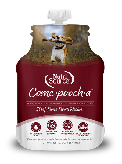 NutriSource Come-Pooch-A Broth Food Topper Beef 12 oz 073893905028