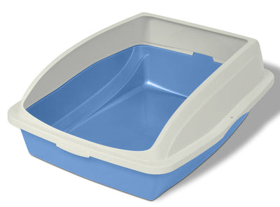 Van Ness Plastics Framed Cat Litter Pan White/Blue LG