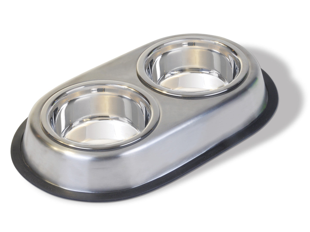 Van Ness Plastics Heavyweight Stainless Steel Double Dish Silver LG 64oz