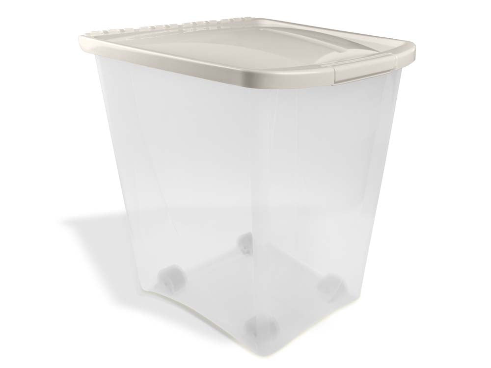 Van Ness Plastics Pet Food Container/Dispenser White|Clear 50lb
