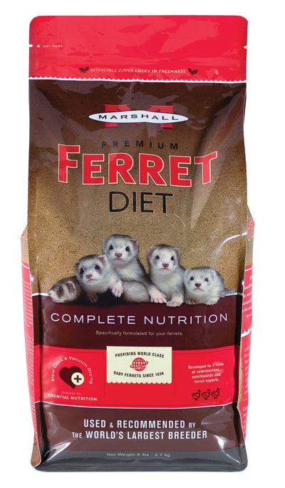 Marshall Pet Products Premium Ferret Diet Dry Food 6 lb 766501004403