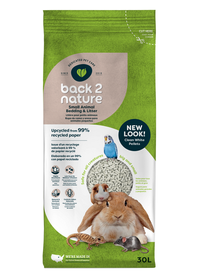 Back 2 Nature Small Animal Bedding & Litter 30 l 840673102225