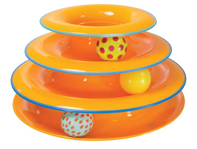 Petstages Tower of Tracks Cat Toy Orange 871864003175