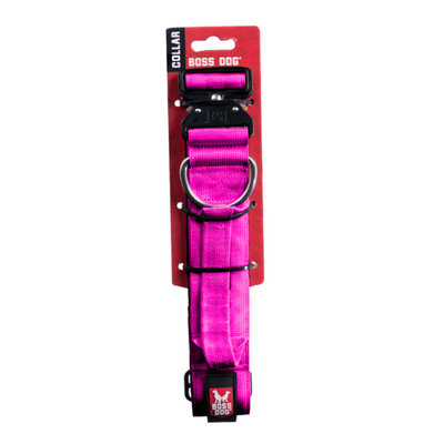 Boss Dog Tactical Adjustable Dog Collar Hot Pink Large 850036272953