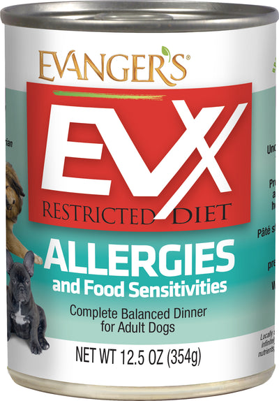 Evanger's EVx Restricted Diet Allergies and Food Sensitivities Wet Dog Food 12ea/12.5 oz 077627202049