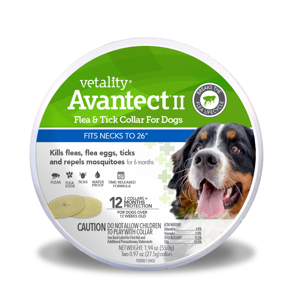 Vetality Avantect II Flea & Tick Collar for Dogs 26in 2ct