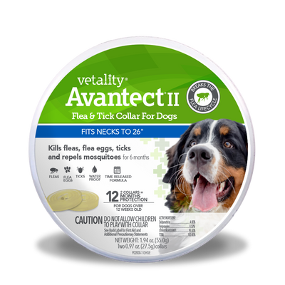 Vetality Avantect II Flea & Tick Collar for Dogs 26in 2ct