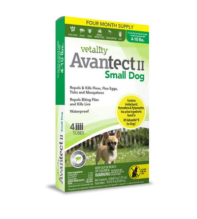 Vetality Avantect II Flea & Tick For Dogs 0.064 fl. oz 4 Count - Dog