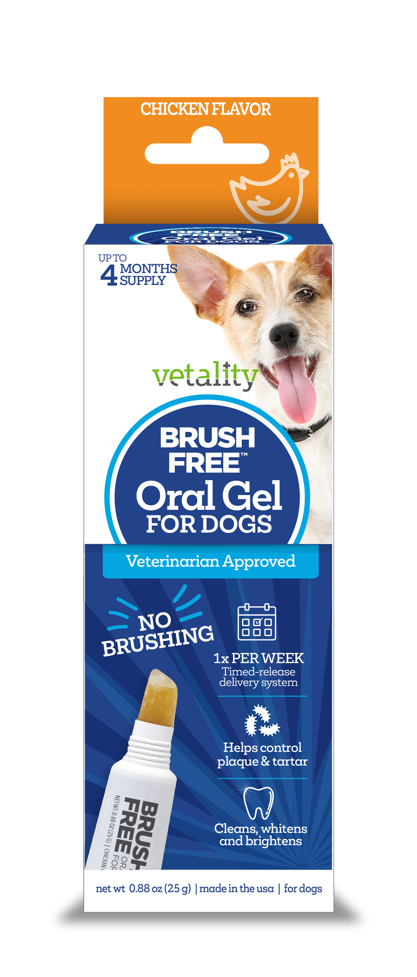 Vetality Brush Free Oral Gel for Dogs 25 g 190623300165