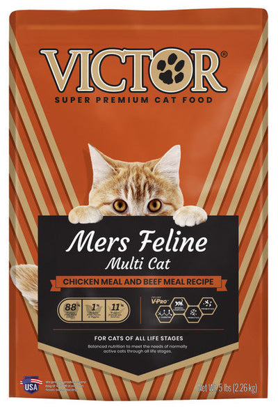 Victor Super Premium Dog Food Mer’s Classic Feline Dry Cat Chicken & Beef 5lb