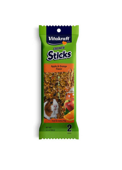 Vitakraft Crunch Sticks Guinea Pig Treats Apple & Orange 3.5 oz 2 ct - Small - Pet